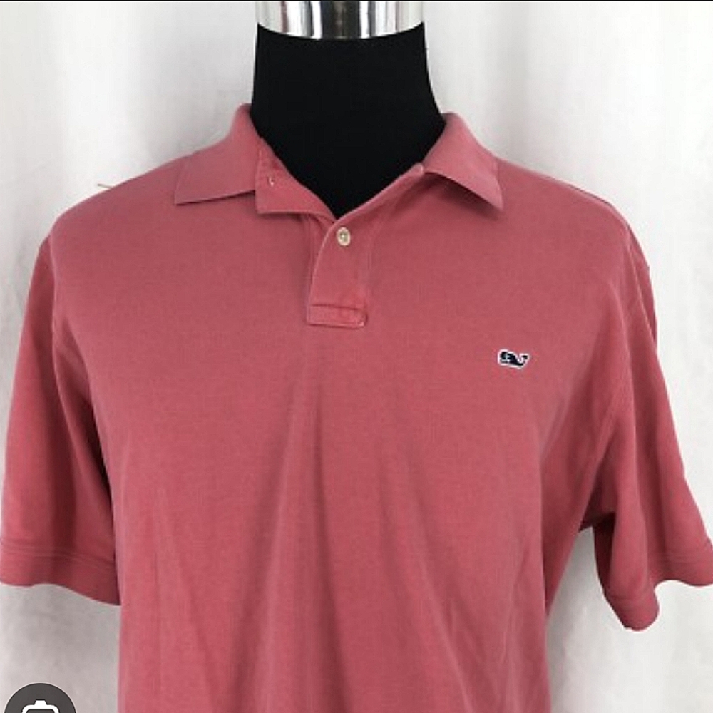 Vineyard Vines Men's Polo in Coral
